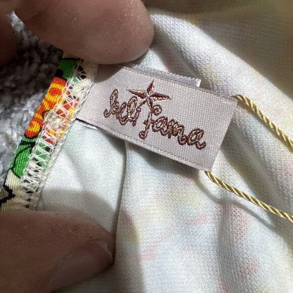 Luli Fama Bikini Swim Bottom Retro 70s Y2K Glam Boho Mandala Shimmer - Picture 7 of 9